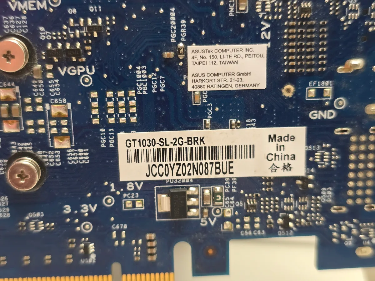 Відеокарта ASUS GeForce GT 1030 2GB (GDDR5, 64 Bit, HDMI, PCI-Ex, Б/у)