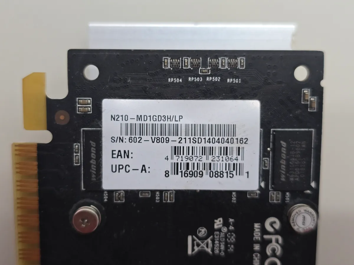 Відеокарта MSI GeForce G210 1GB (GDDR3,64 Bit,HDMI,PCI-Ex,Б/у)