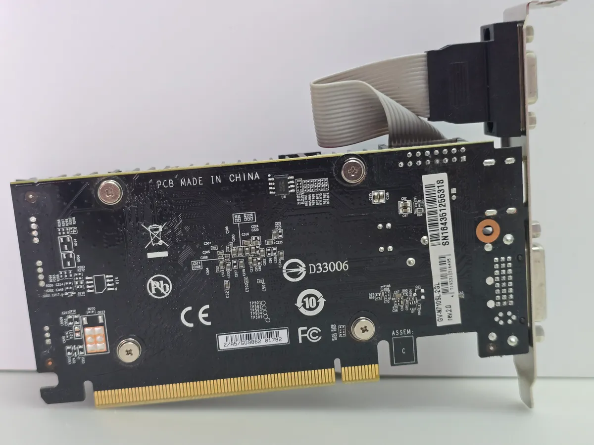 Відеокарта GIGABYTE GeForce GT 710 2GB (GDDR3,64 Bit,HDMI,PCI-Ex,Б/у)
