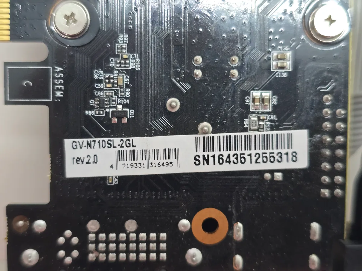 Відеокарта GIGABYTE GeForce GT 710 2GB (GDDR3,64 Bit,HDMI,PCI-Ex,Б/у)