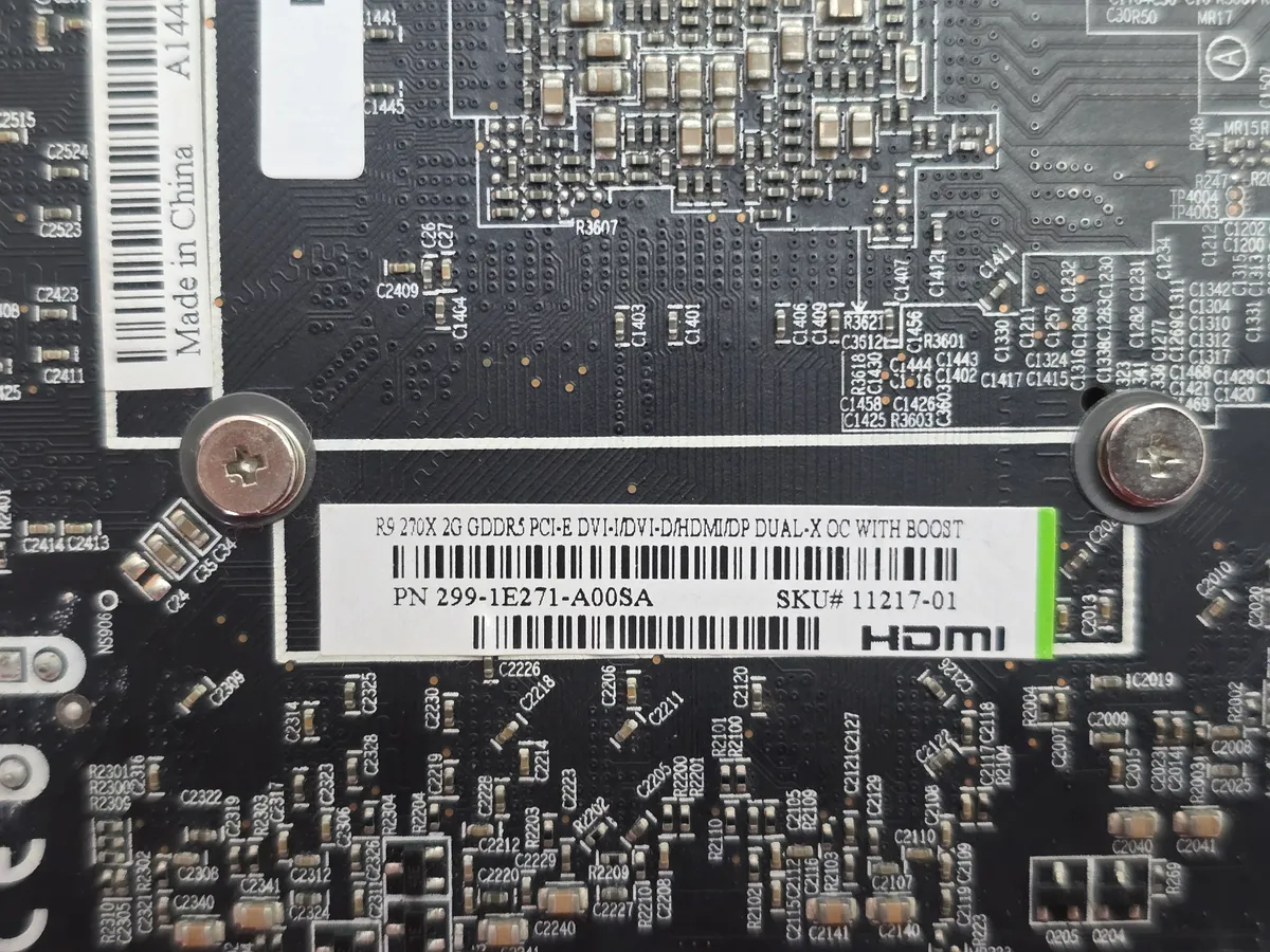 Відеокарта Sapphire R9 270 Dual-X OC 2GB (GDDR5,256 Bit,HDMI,PCI-Ex,Б/в)