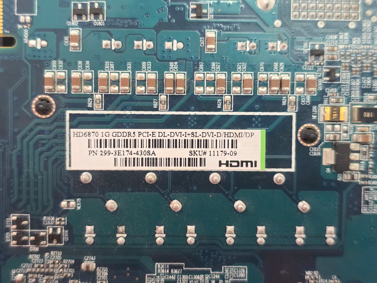 Відеокарта Sapphire Radeon HD 6870 1GB (1GB,GDDR5,256 Bit,HDMI,PCI-Ex,Б/у)