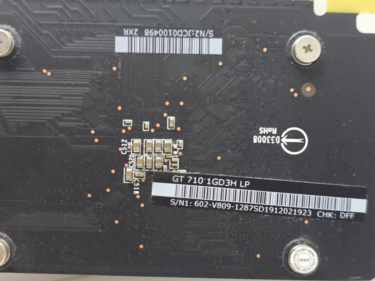 Купити відеокарту MSI GeForce GT 710 1GB GDDR3 б/у HDMI | Гарантія 1 міс