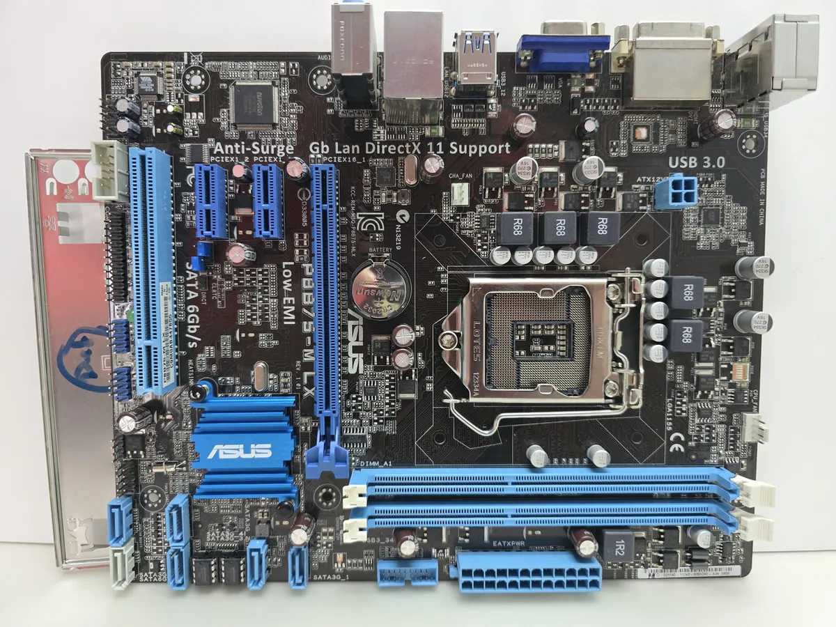 Материнська плата ASUS P8B75-M LX (LGA 1155, DDR3, б/в)