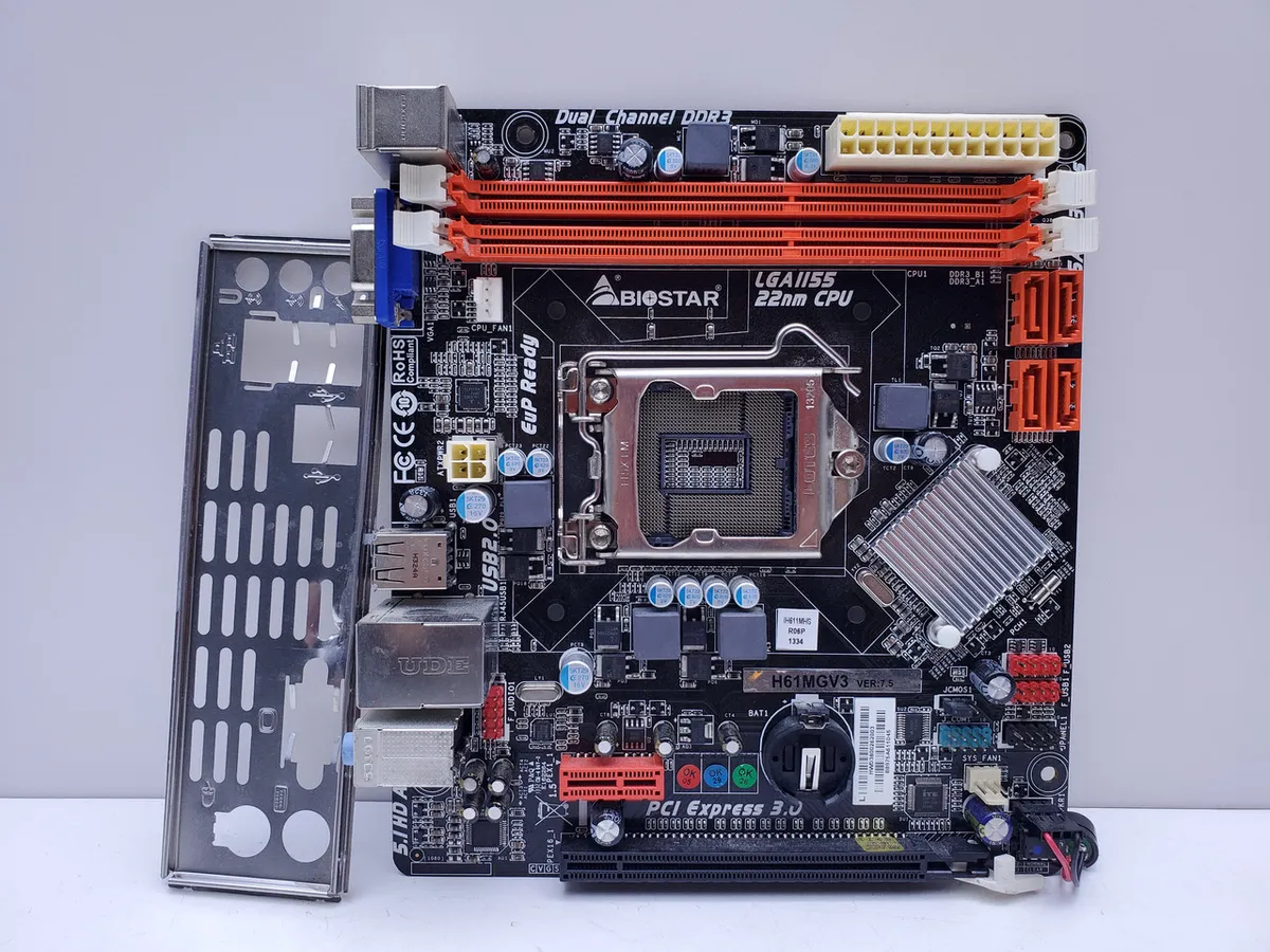 Материнська плата BIOSTAR H61MGV3 (LGA 1155, DDR3, mini-DTX,