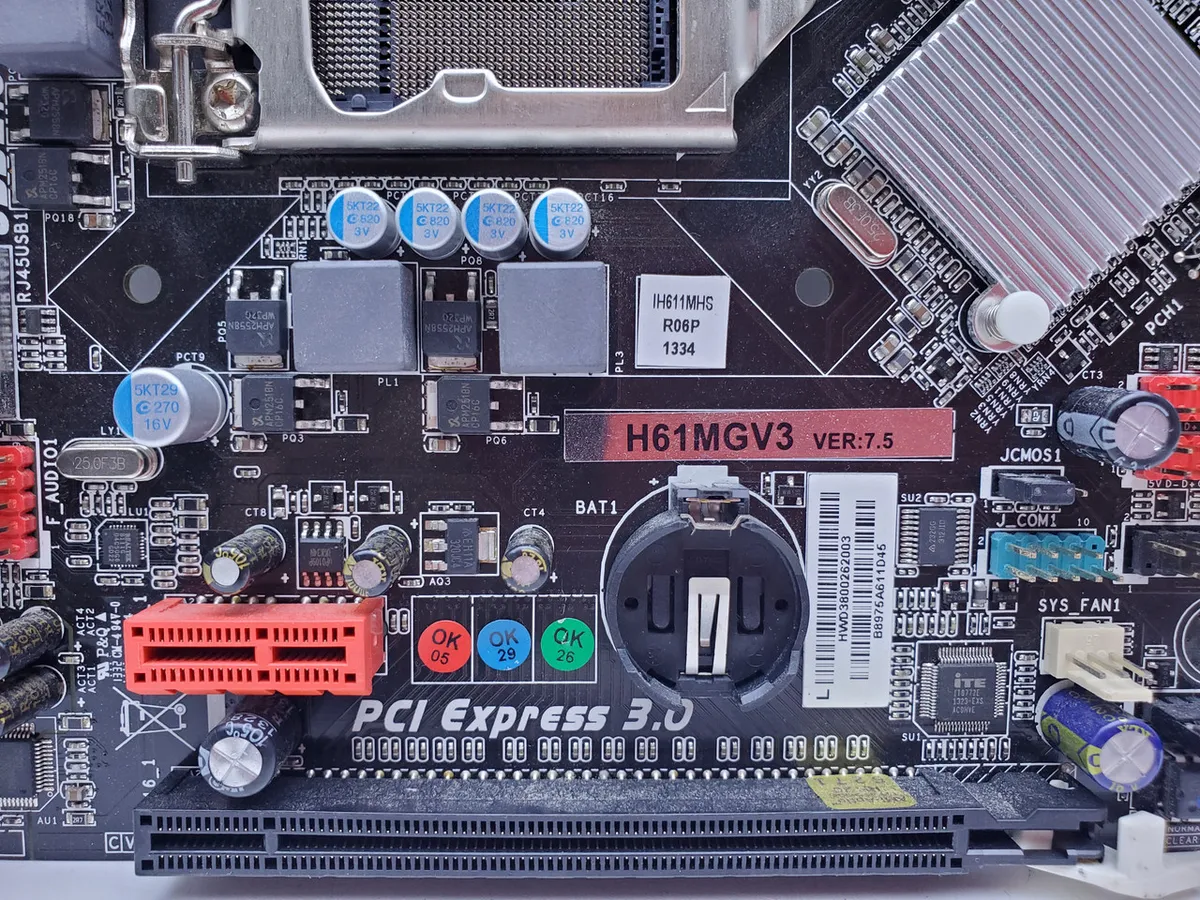 Материнська плата BIOSTAR H61MGV3 (LGA 1155, DDR3, mini-DTX,