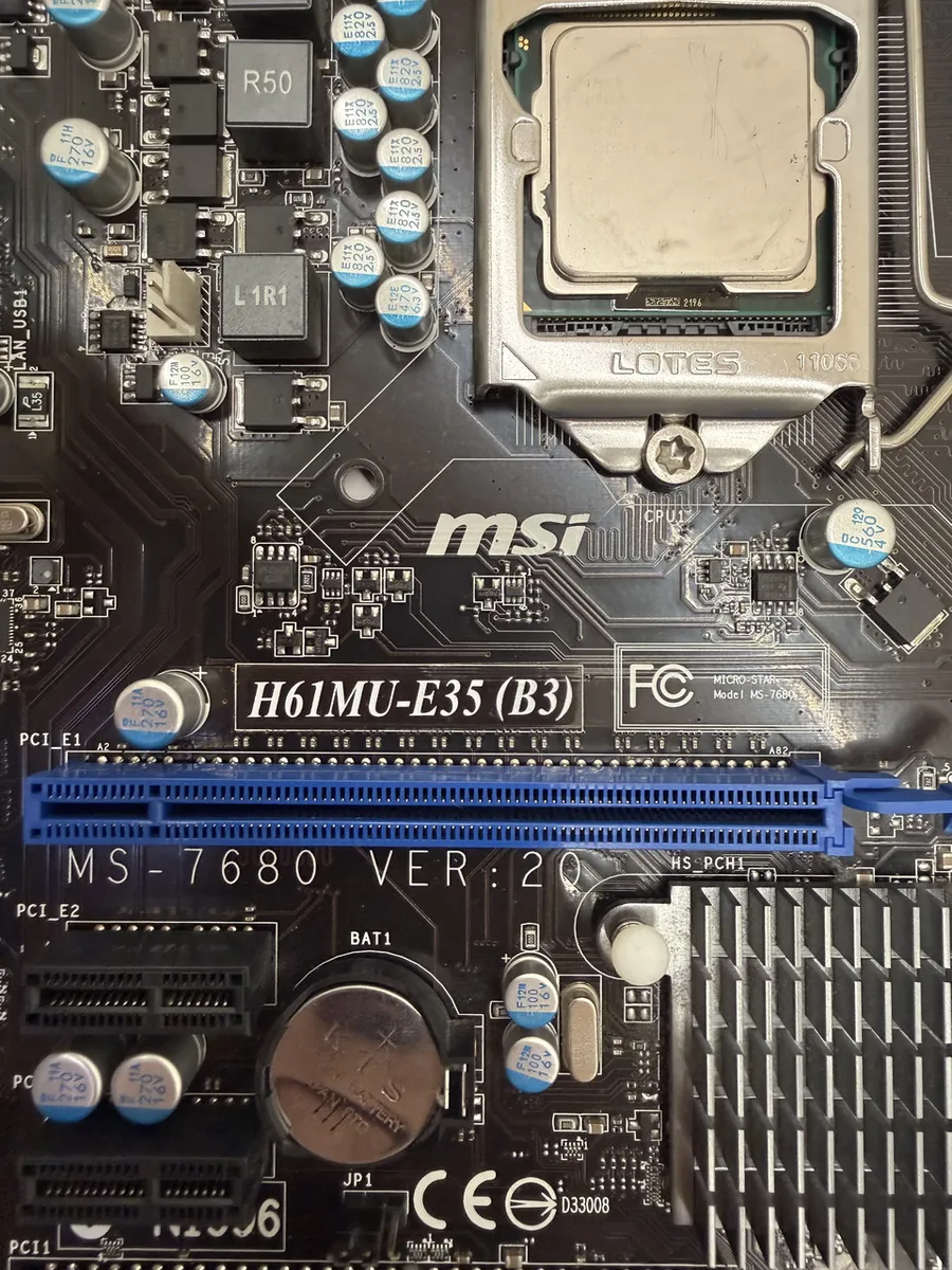 Материнська плата MSI H61MU-E35 (B3) (LGA 1155, DDR3, б/в)