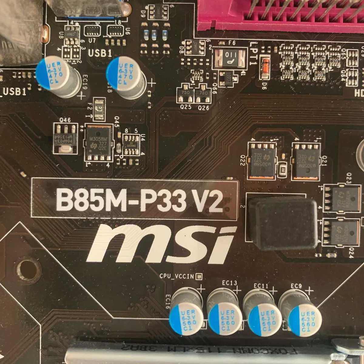 Материнська плата MSI B85M-P33 V2 (LGA 1150, DDR3, б/в)