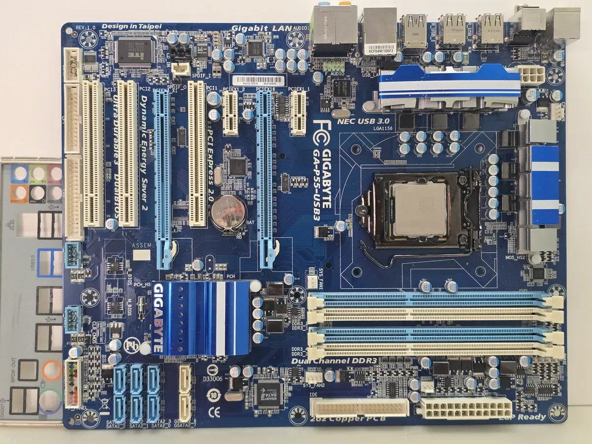 Материнська плата Gigabyte GA-P55-USB3 LGA 1156, DDR3, б/в