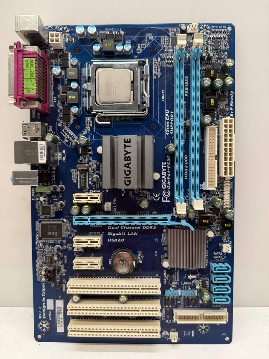 Материнська плата GIGABYTE GA-P41-ES3G (LGA 775 DDR2, б/в) |