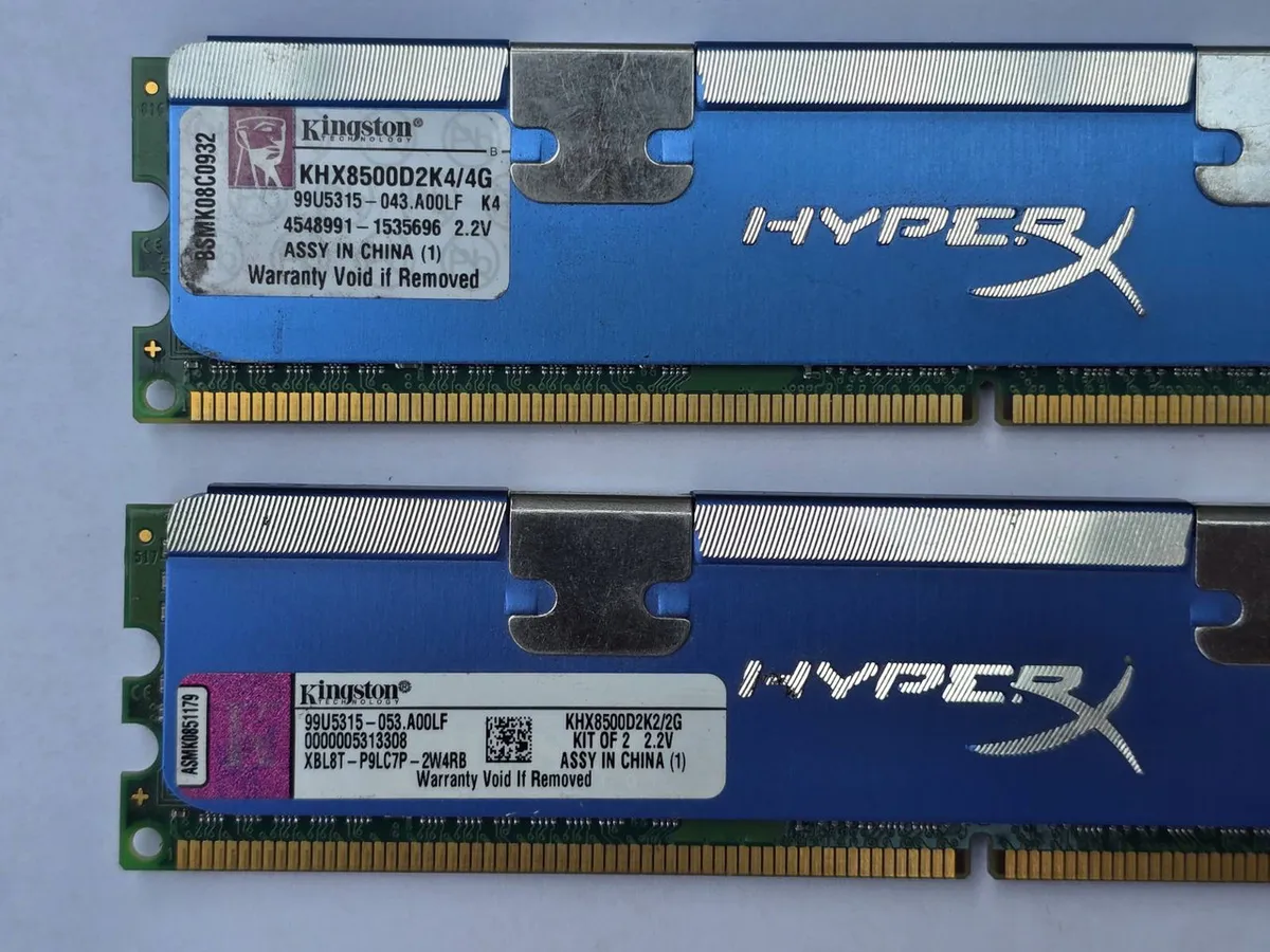 Купити Комплект Оперативної пам'яті Kingston DDR2 2GB (2x1GB) 1066MHz б/у з гарантією