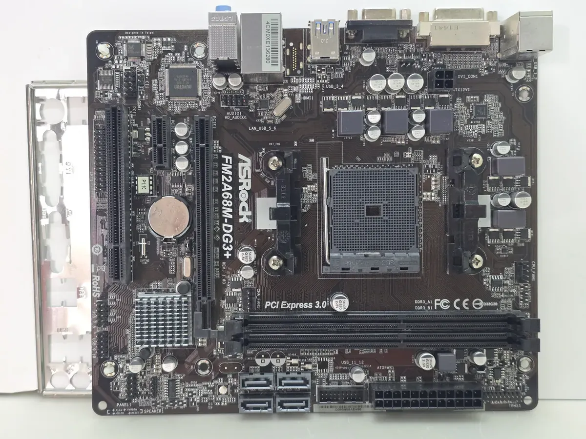 Материнська плата ASRock FM2A68M-DG3+ (FM2+, DDR3, б/в)