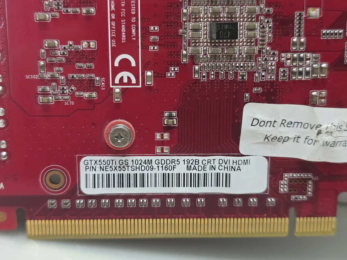 Купити відеокарту Gainward GeForce GTX 550 Ti 1GB б/у з гарантією 1 місяць