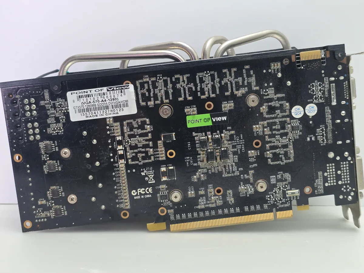Купити вживану відеокарту Point of View GeForce GTX 570 1280MB GDDR5 (Б/у, перевірена, гарантія 1 мі