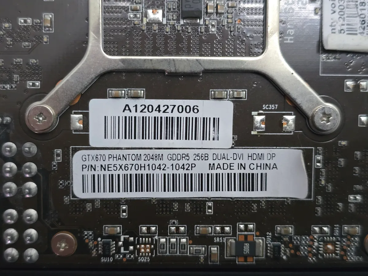 Купити вживану відеокарту Gainward PHANTOM GTX 670 2GB GDDR5 (Б/у, перевірена, гарантія 1 міс.)