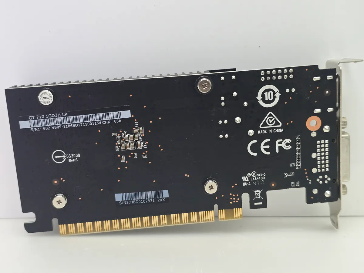 Відеокарта MSI GeForce GT 710 1GB (Low profile, GDDR3,64 Bit,HDMI,PCI-Ex, Б/у)