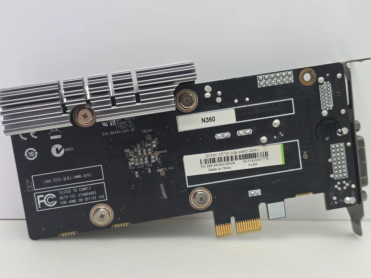 Відеокарта Zotac GeForce GT 730 1GB GDDR3 Low Profile PCI-E x1 б/у з гарантією