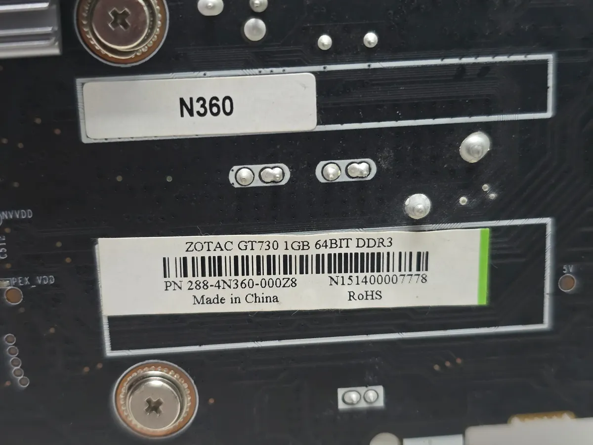 Відеокарта Zotac GeForce GT 730 1GB GDDR3 Low Profile PCI-E x1 б/у з гарантією