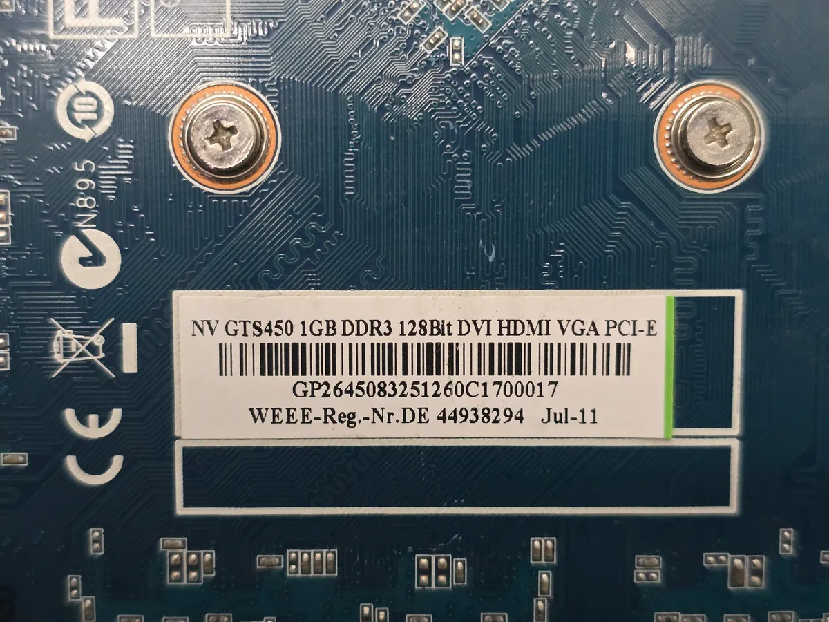 Купити відеокарту Nvidia GeForce GTS 450 1GB б/у в Україні – надійна з гарантією