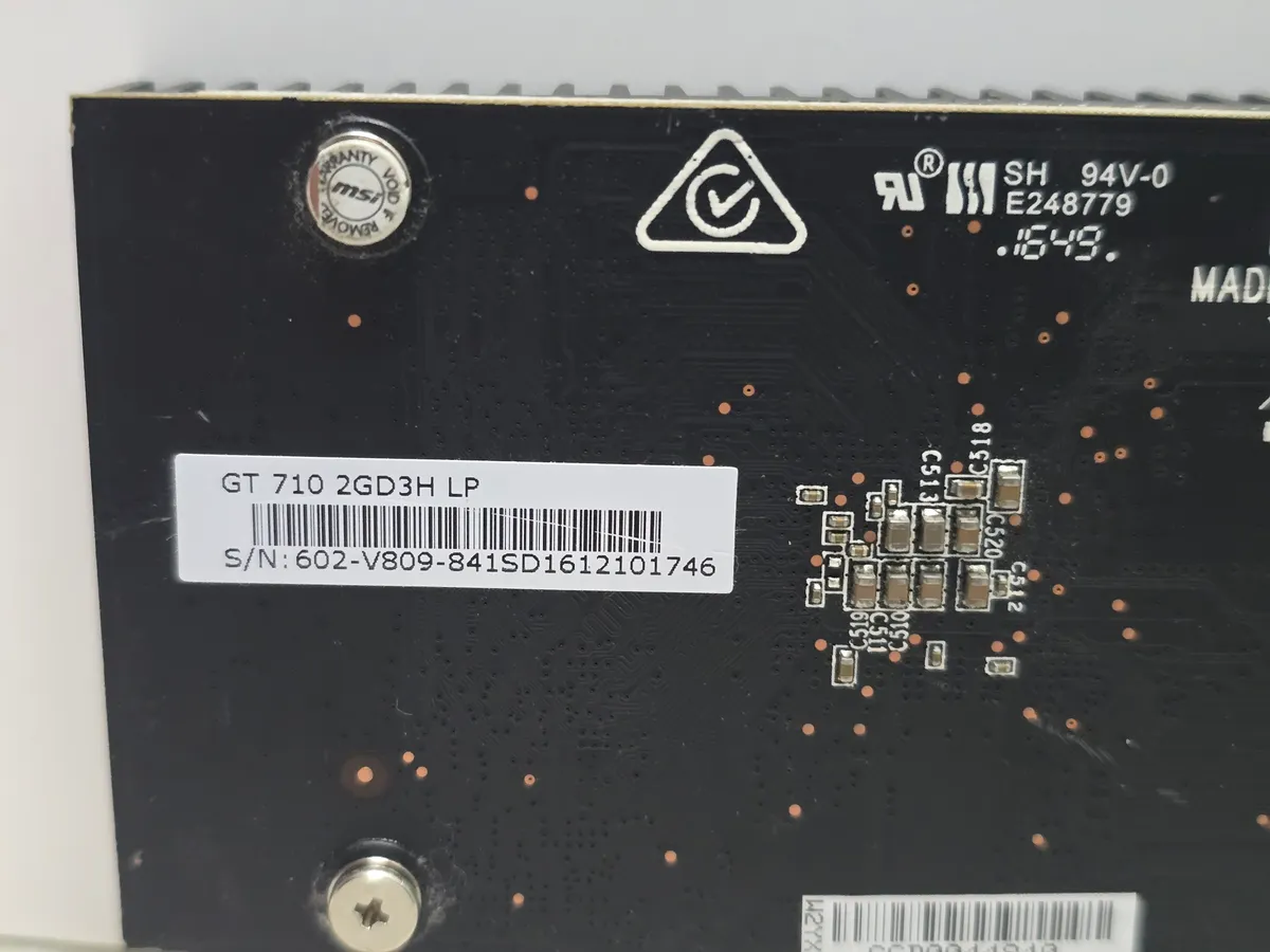 Купити б/у відеокарту MSI GeForce GT 710 2GB GDDR3 в Україні
