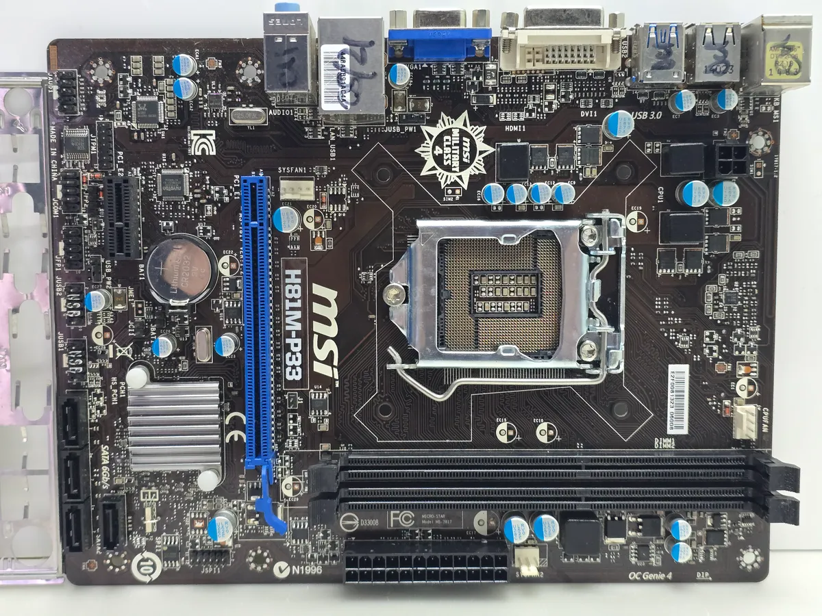 Купити материнську плату MSI H81M-P33 Socket 1150 DDR3 б/в з гарантією