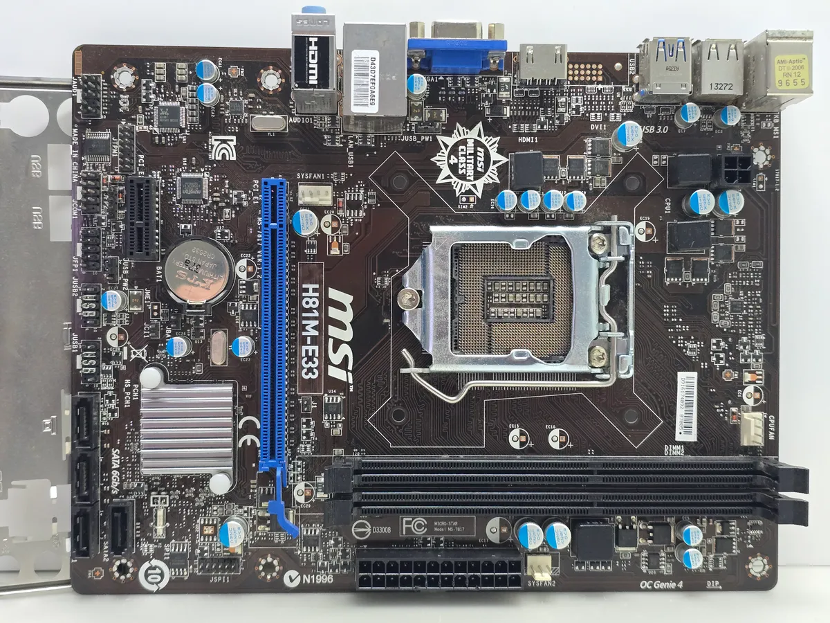 Купити материнську плату MSI H81M-E33 Socket 1150 DDR3 б/в з гарантією
