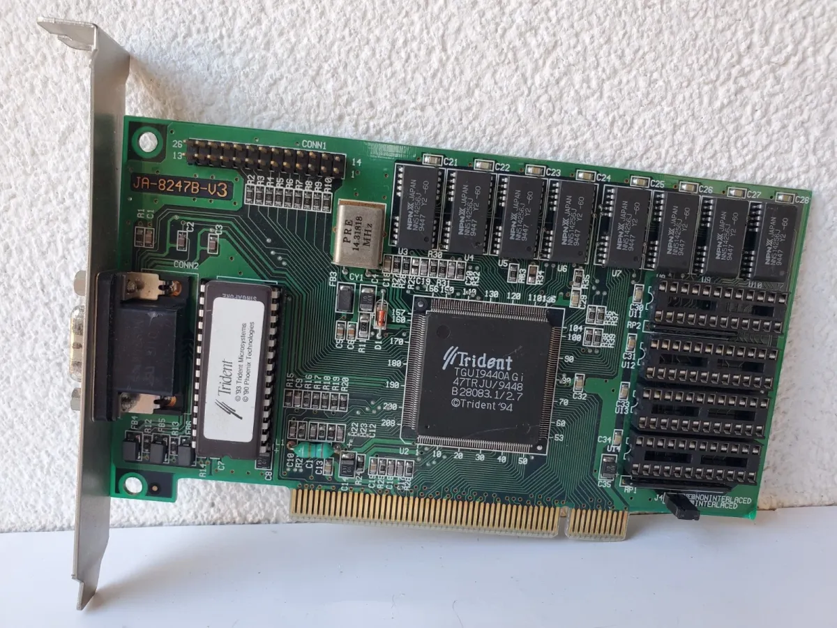 Ретро відеокарта TRIDENT JA-8247-V3 1MB PCI  | Гарантія якості від KOMPi