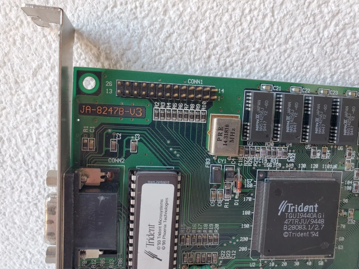 Ретро відеокарта TRIDENT JA-8247-V3 1MB PCI  | Гарантія якості від KOMPi
