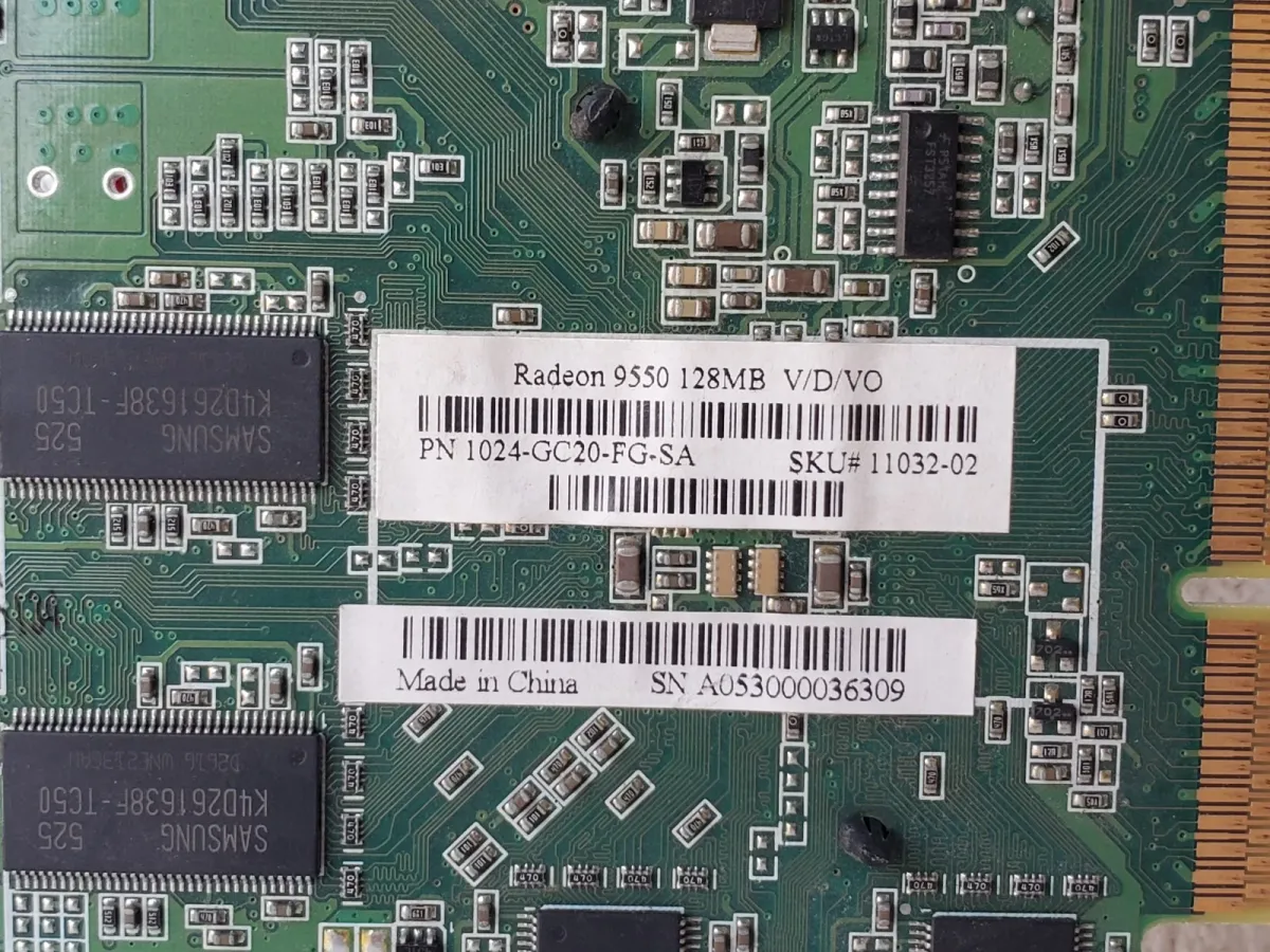 Ретро відеокарта ATI Radeon 9550 128MB AGP  | Гарантія якості від KOMPi